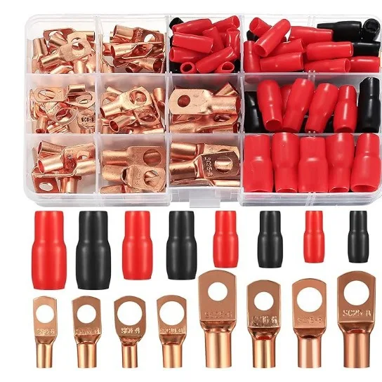 120pcs /240PCS peephole copper tube terminal SC wiring terminal 60PCS+60PCS flexible sheath combination
120pcs /240PCS peephole copper tube terminal SC wiring terminal 60PCS+60PCS flexible sheath combination