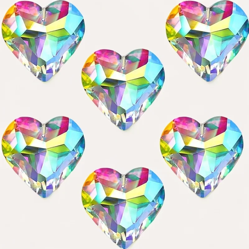 6pc Colorful Heart Crystal Suncatcher Hanging Crystals Prisms for Windows FengShui Hanging Ornament for Decoration Chandelier
6pc Colorful Heart Crystal Suncatcher Hanging Crystals Prisms for Windows FengShui Hanging Ornament for Decoration Chandelier
