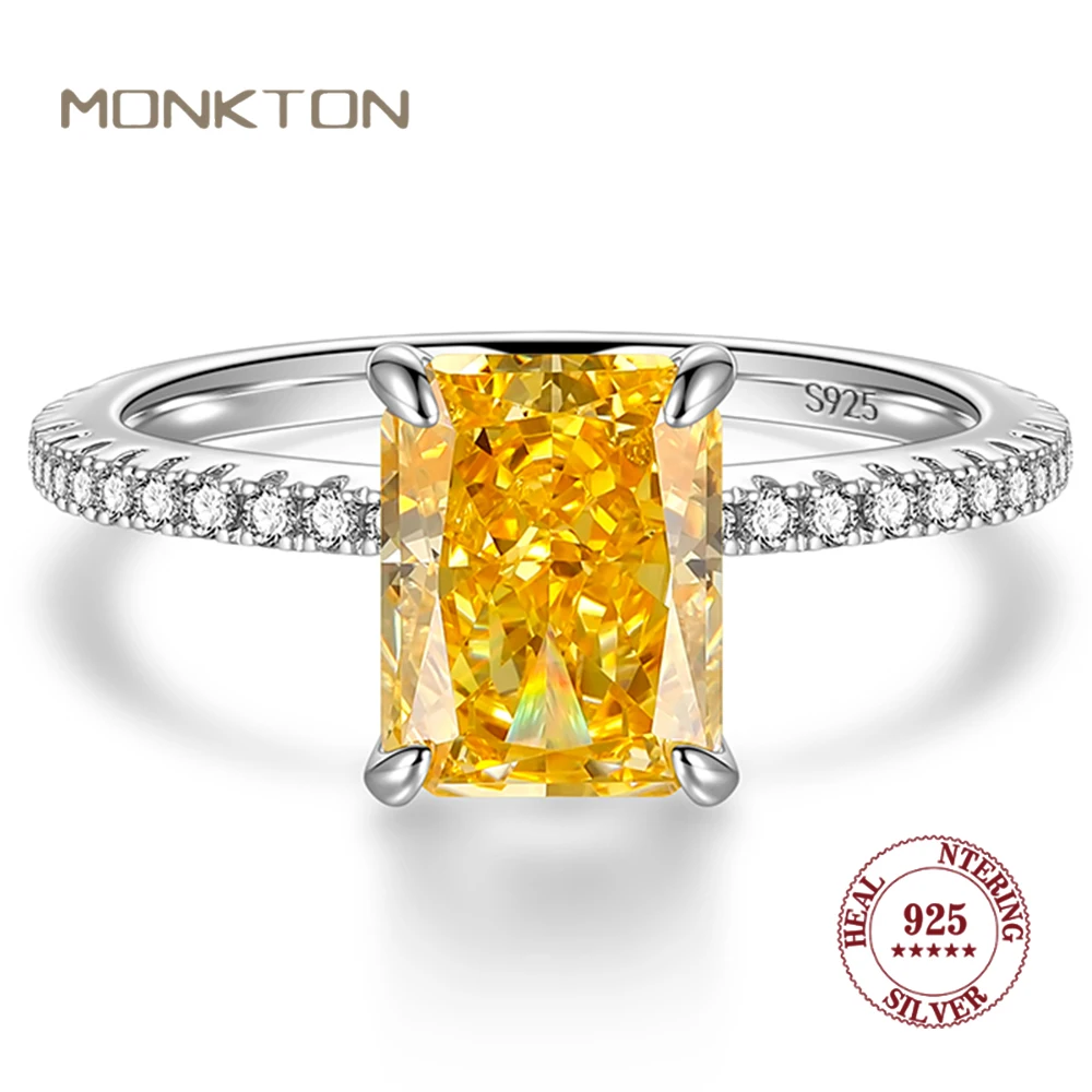 Monkton 3CT Colored Zircon Sterling Silver 925 Rings for Women Engagement Ring Pink/Yellow/Blue Stones Luxury Jewelry Gifts
Monkton 3CT Colored Zircon Sterling Silver 925 Rings for Women Engagement Ring Pink/Yellow/Blue Stones Luxury Jewelry Gifts