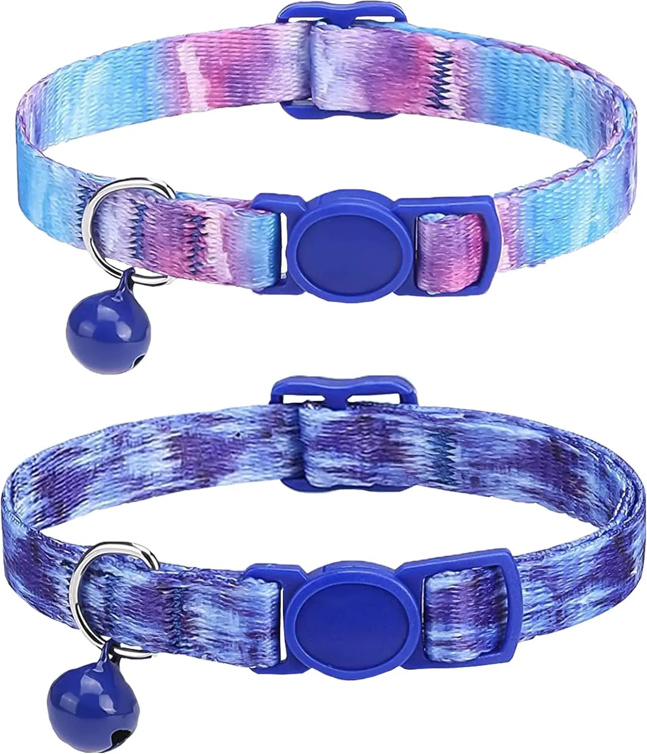 Adjustable Breakaway Cat Collar with Bell, 2-Pack Printed Nylon Safety Buckle for Kitten
Adjustable Breakaway Cat Collar with Bell, 2-Pack Printed Nylon Safety Buckle for Kitten