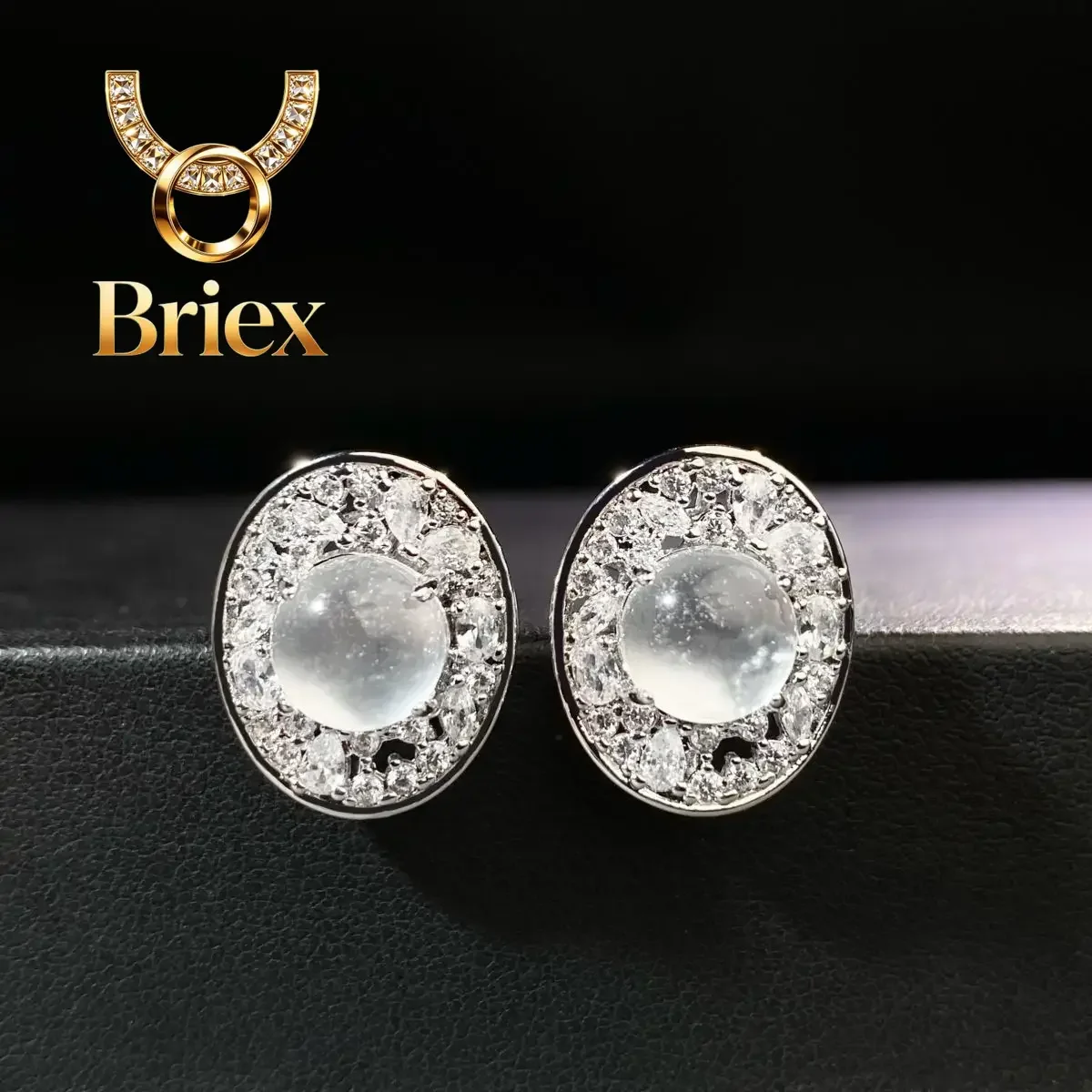 Briex Jewelry Luxury PT950 Platinum & White Gold Ear Nails - Chalcedony Egg Surface, High Ice King Green Agate, Solid Fine Jewel
Briex Jewelry Luxury PT950 Platinum & White Gold Ear Nails - Chalcedony Egg Surface, High Ice King Green Agate, Solid Fine Jewel