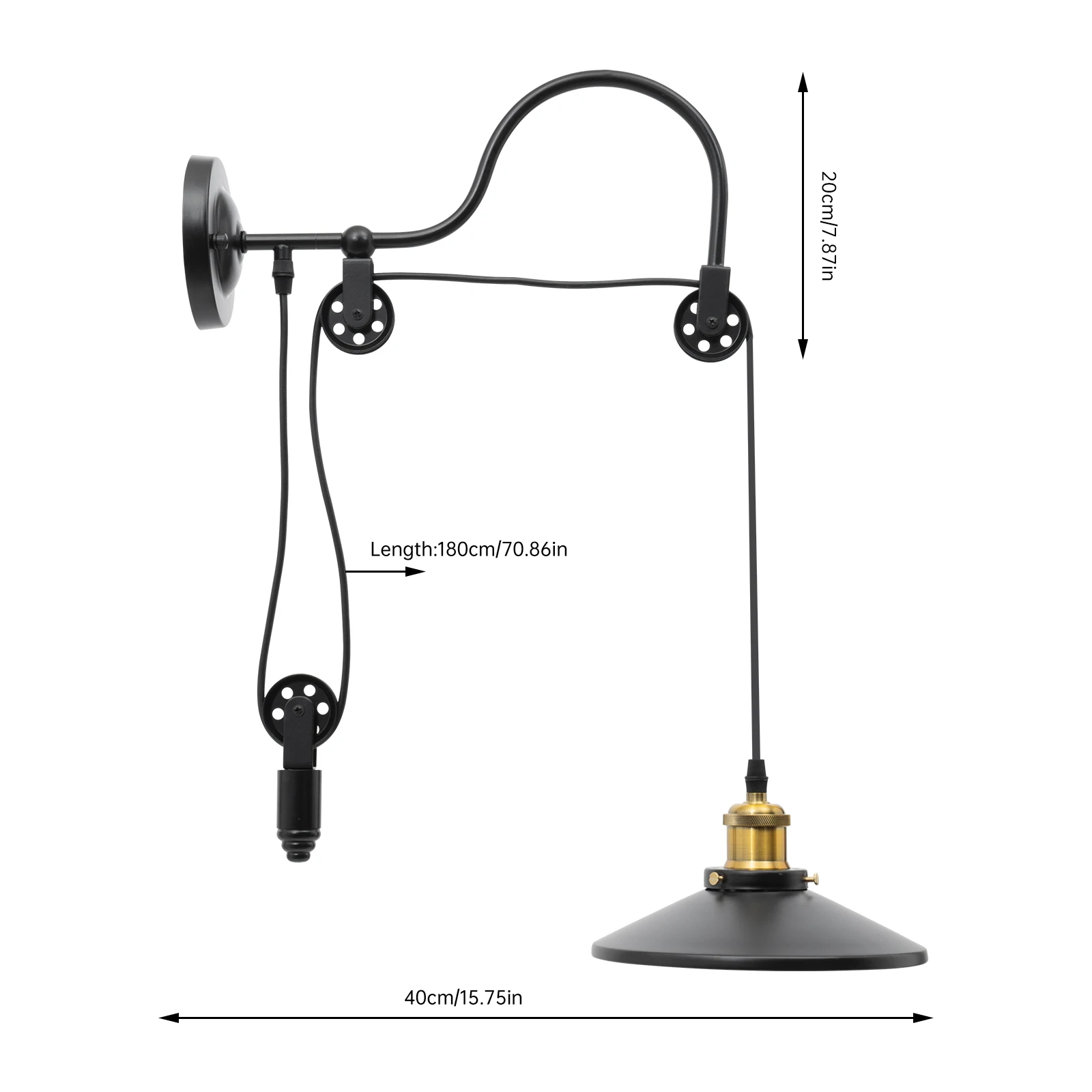 Vintage Design Industrial Wheel Farmhouse Wall Mount ,Pulley Wall Pendant Lamp Adjustable Sconce Sand Black Iron Cage Wall Light
Vintage Design Industrial Wheel Farmhouse Wall Mount ,Pulley Wall Pendant Lamp Adjustable Sconce Sand Black Iron Cage Wall Light