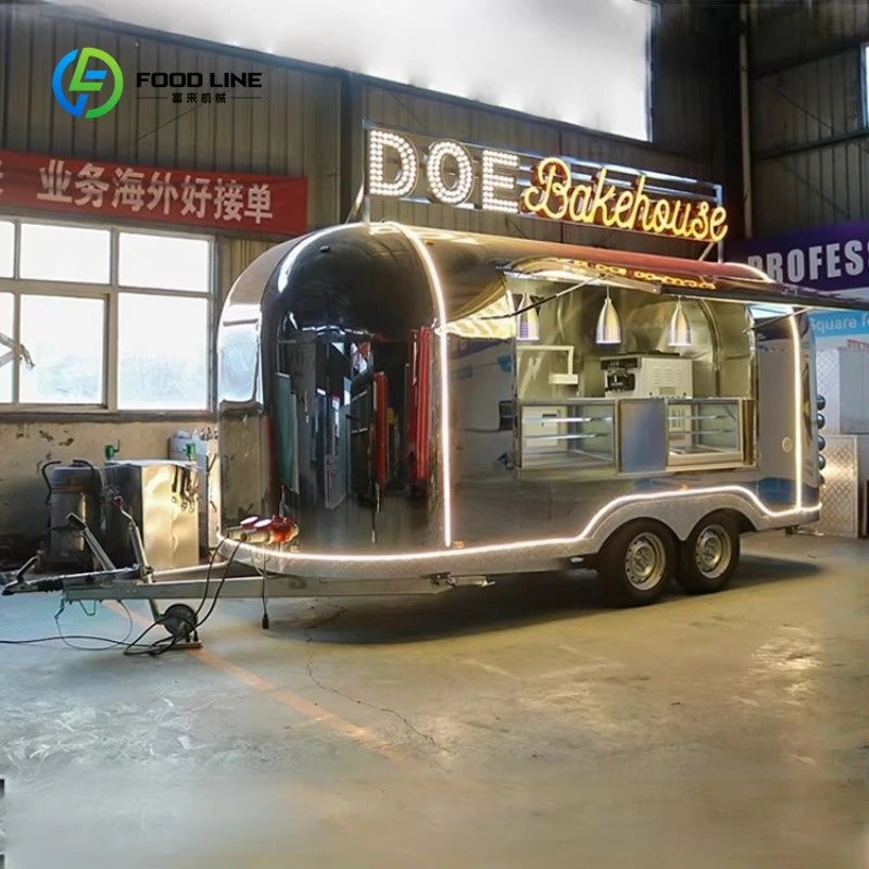 Customized Mobile Food Trailer Stainless Steel Food caravan with Kitchen Food Truck on Sale
Customized Mobile Food Trailer Stainless Steel Food caravan with Kitchen Food Truck on Sale