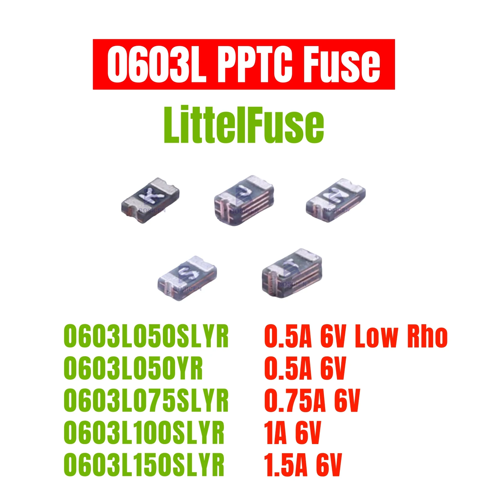 10 шт. новый оригинальный предохранитель LF PPTC 0603 6 в 0603L050SLYR 0603L050YR 0.5A 0603L075SLYR 0.75A 0603L100SLYR 1A 0603L150SLYR 1.5A
10 шт. новый оригинальный предохранитель LF PPTC 0603 6 в 0603L050SLYR 0603L050YR 0.5A 0603L075SLYR 0.75A 0603L100SLYR 1A 0603L150SLYR 1.5A