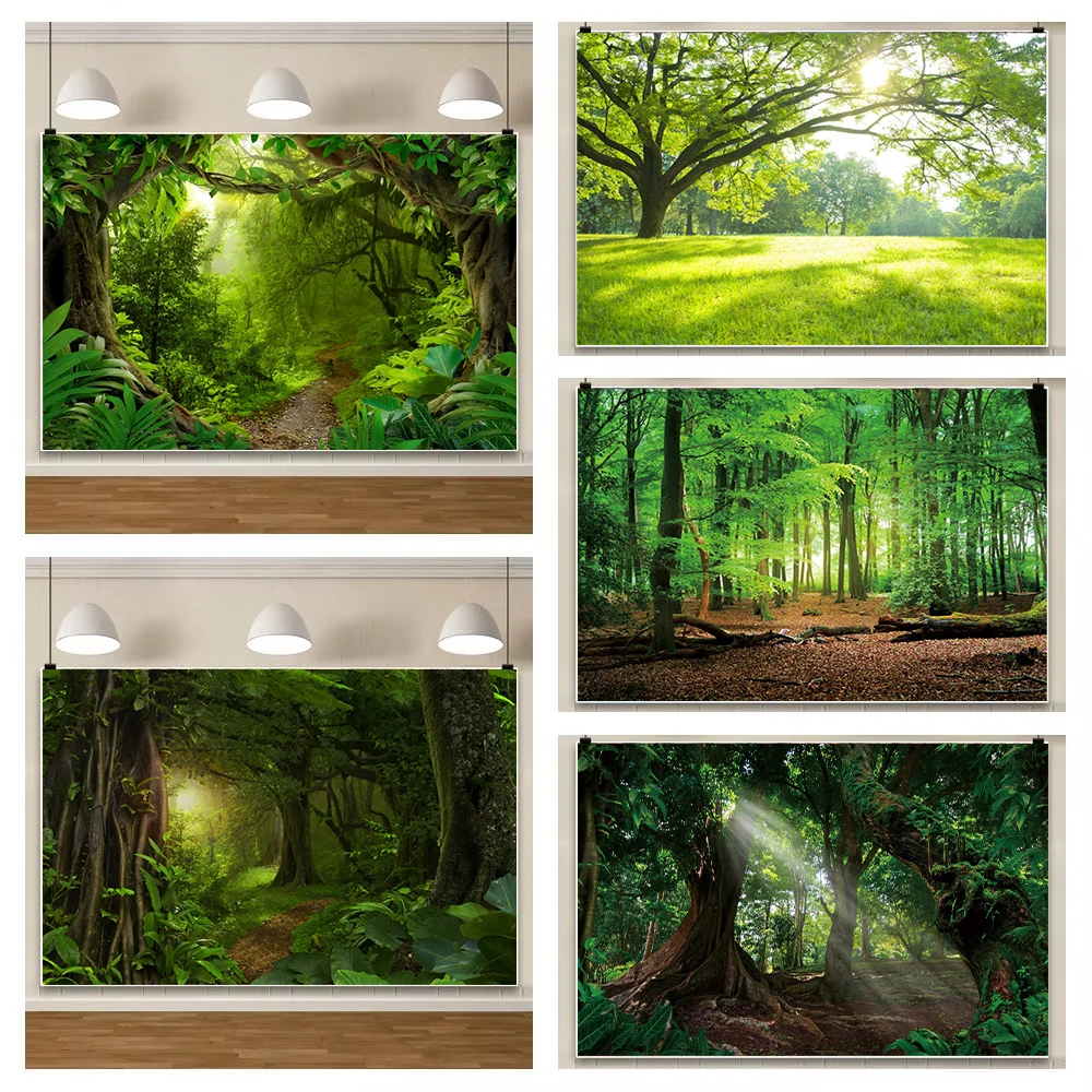 Tropical Jungle Forest Backdrop For Photography Rain Forest Green Natural Landscape Camping Adventure Birthday Photo Background
Tropical Jungle Forest Backdrop For Photography Rain Forest Green Natural Landscape Camping Adventure Birthday Photo Background