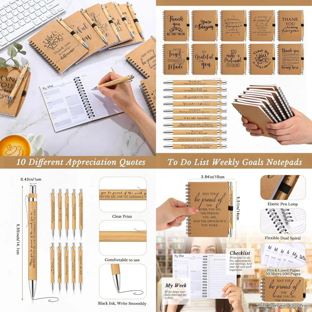 100-Piece Christmas Gift Set: A6 Kraft Notebook & Ballpoint Pen for Coworkers, Teachers, Nurses & Staff
100-Piece Christmas Gift Set: A6 Kraft Notebook & Ballpoint Pen for Coworkers, Teachers, Nurses & Staff