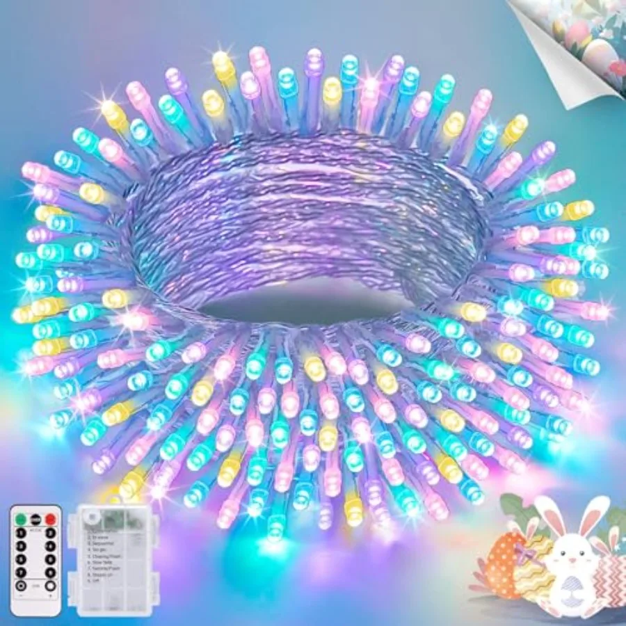33Feet 100 LED Lights Battery Operated, Outdoor Indoor Pastel Lights for, Colorful String Lights for House Porch Yard Garden Tr
33Feet 100 LED Lights Battery Operated, Outdoor Indoor Pastel Lights for, Colorful String Lights for House Porch Yard Garden Tr