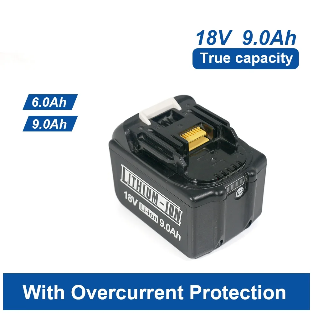 18650 18V 6Ah-9Ah Rechargeable Lithium Ion Battery for Makita Tools BL1830 BL1830B BL1840 BL1840B BL1850 BL1850B 18650
18650 18V 6Ah-9Ah Rechargeable Lithium Ion Battery for Makita Tools BL1830 BL1830B BL1840 BL1840B BL1850 BL1850B 18650