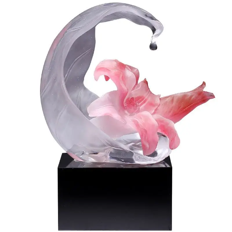Glazed art lily flower ornament living room crystal craftsmanship light luxury high-end
Glazed art lily flower ornament living room crystal craftsmanship light luxury high-end