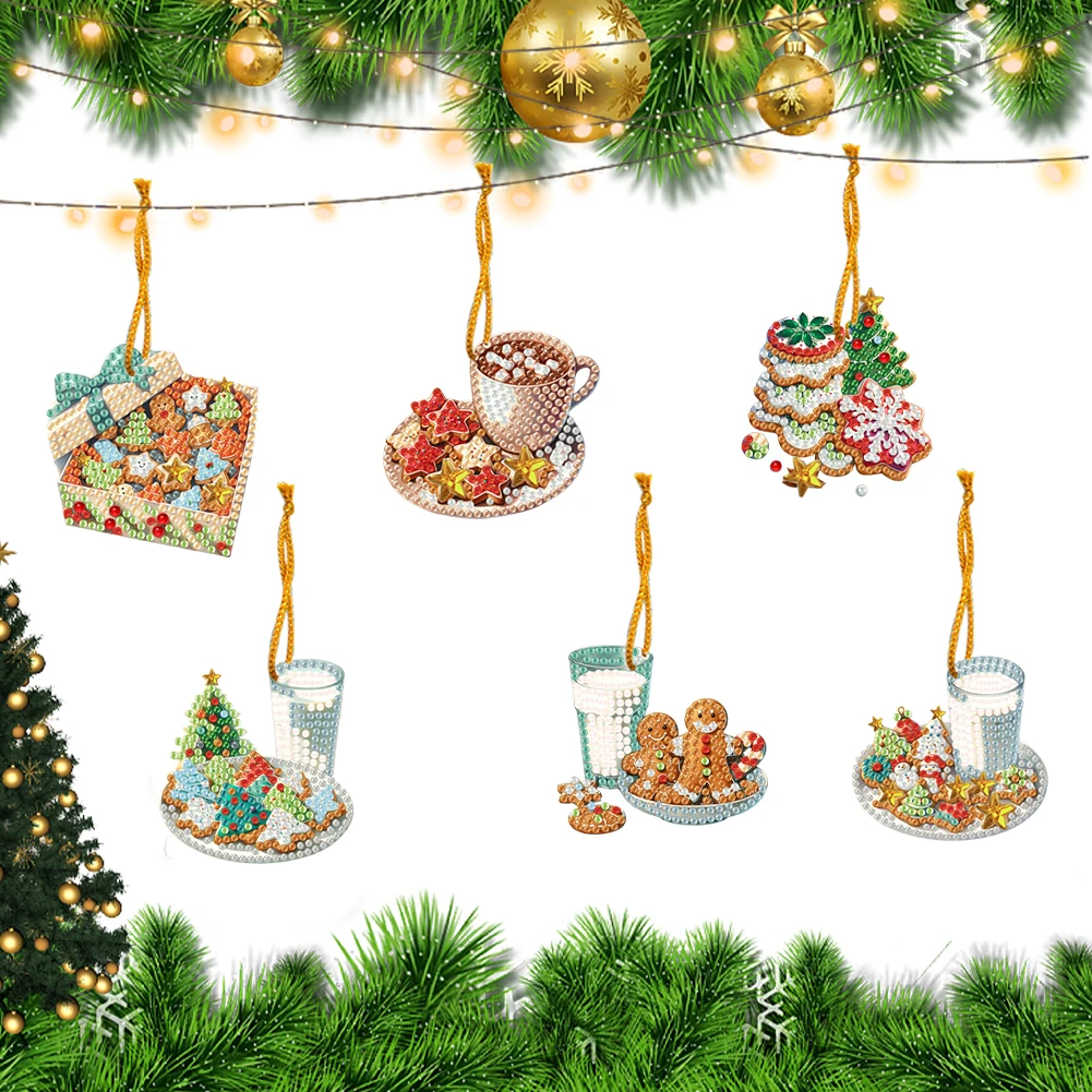 6pcs Xmas Food 2D Flat DIY Diamond Painting Art Pendant Wall Door Decoration
6pcs Xmas Food 2D Flat DIY Diamond Painting Art Pendant Wall Door Decoration