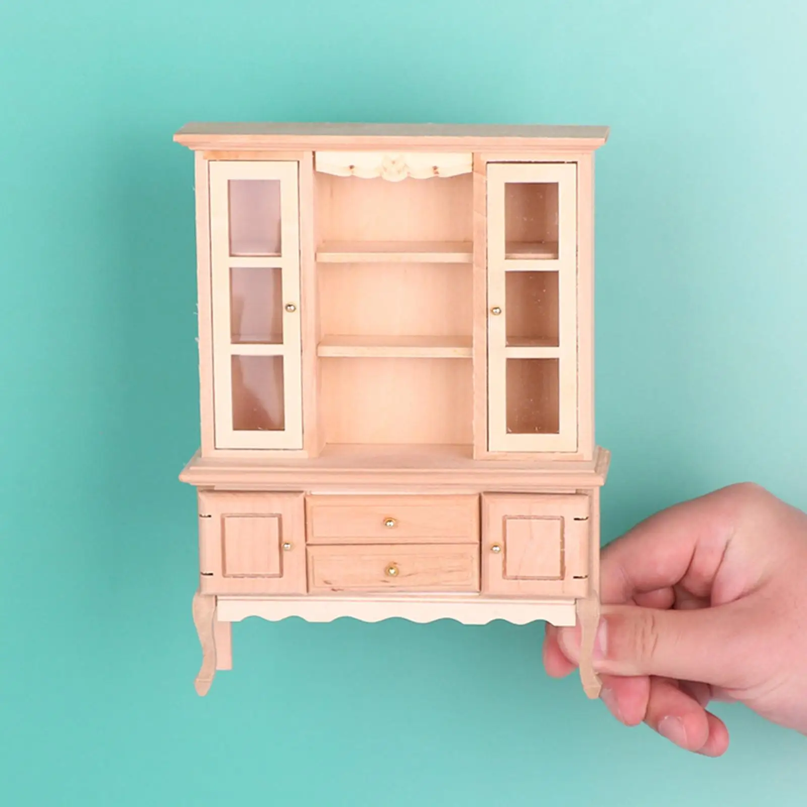 1:12 Scale Dollhouse Cabinet Wooden DIY Ornament Living Room Display Cabinet
1:12 Scale Dollhouse Cabinet Wooden DIY Ornament Living Room Display Cabinet