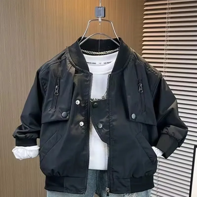 Boys Baseball Jackets Children's Clothing Spring Autumn Big Kids Zipper Coats Solid Color Windbreaker Outerwear 2-10 Years old
Boys Baseball Jackets Children's Clothing Spring Autumn Big Kids Zipper Coats Solid Color Windbreaker Outerwear 2-10 Years old
