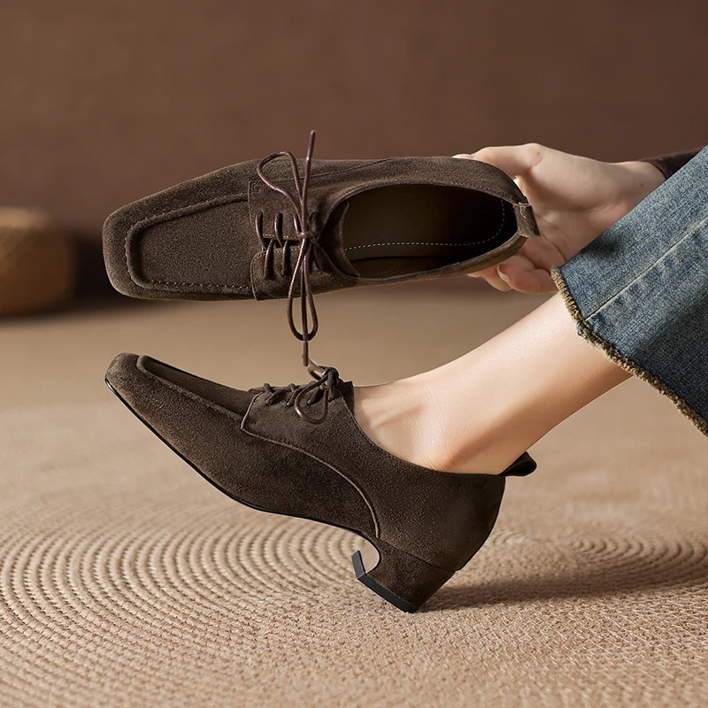 2026 new spring summer women pumps natural leather 22-25cm kid suede+sheepskin square toe thick heel lace-up women shoes fashion
2026 new spring summer women pumps natural leather 22-25cm kid suede+sheepskin square toe thick heel lace-up women shoes fashion