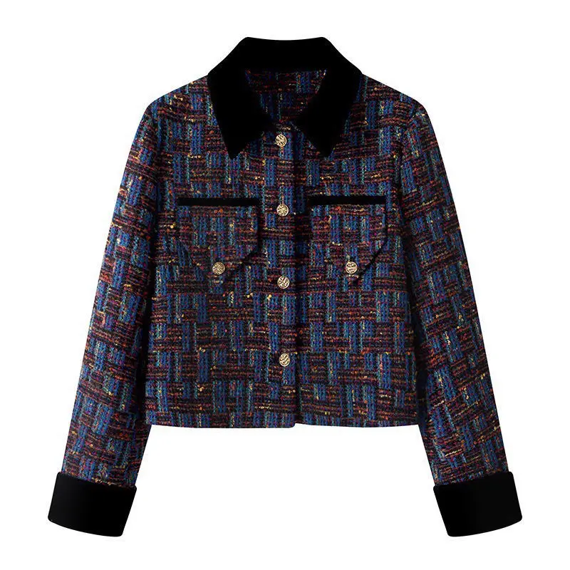 2024 Autumn New Coarse Tweed Women's Short Small Fragrance Wind Coat Vintage Contrast Check Coat for Women C28
2024 Autumn New Coarse Tweed Women's Short Small Fragrance Wind Coat Vintage Contrast Check Coat for Women C28