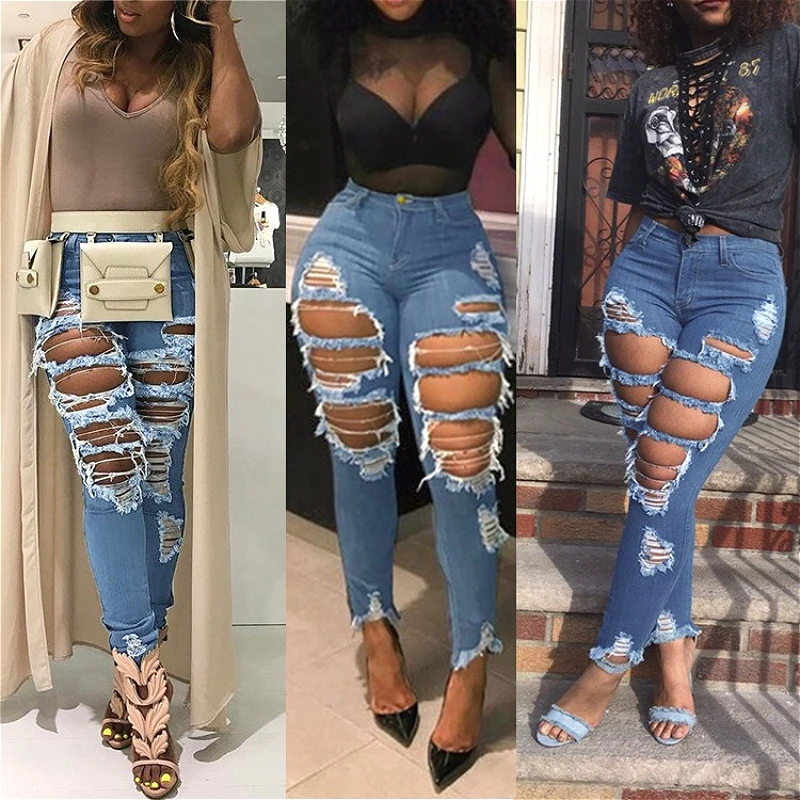 2026 Hole Jeans Women Denim Pencil Pants Streetwear Washed Skinny Stretch High Waist Distressed Ripped Ankle Length Trousers
2026 Hole Jeans Women Denim Pencil Pants Streetwear Washed Skinny Stretch High Waist Distressed Ripped Ankle Length Trousers