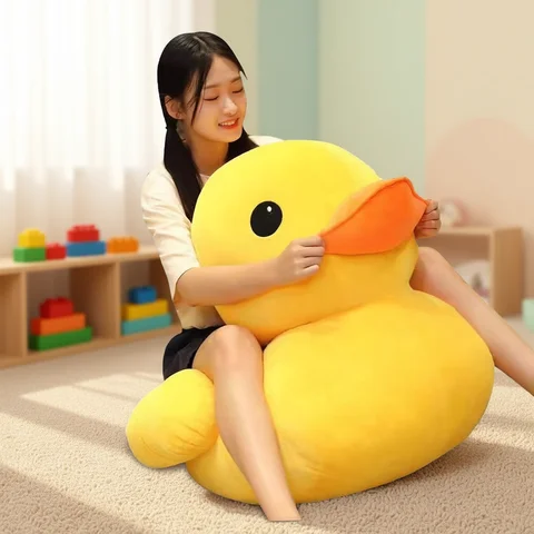 Soft Stuffed Animal Toys Kawaii Big Yellow Duck Mini Plush Dolls Toy Cute Soft Cartoon Stuffed Animal Toys Birthday Gifts for Children Kids Baby Girl