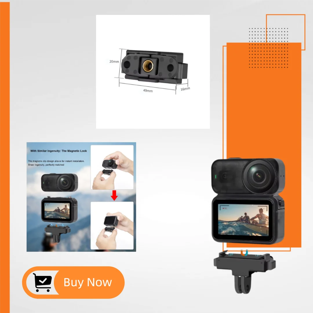 Quick Release Foldable Extension Mount for DJI Osmo Nano - Magnetic Camera Mounting Base with 1/4Inch Screw Hole
Quick Release Foldable Extension Mount for DJI Osmo Nano - Magnetic Camera Mounting Base with 1/4Inch Screw Hole