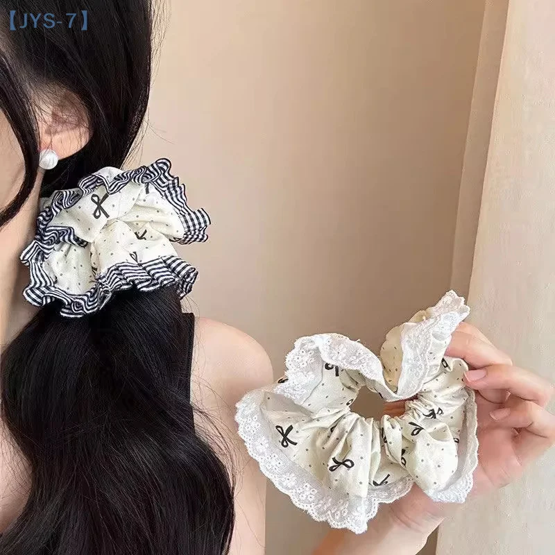 Black White Grid Bow Lace Hair Tie - Balletcore Bow Ruffle Scrunchies, Creamy Cute Girl Decorative Hair Elastic
Black White Grid Bow Lace Hair Tie - Balletcore Bow Ruffle Scrunchies, Creamy Cute Girl Decorative Hair Elastic