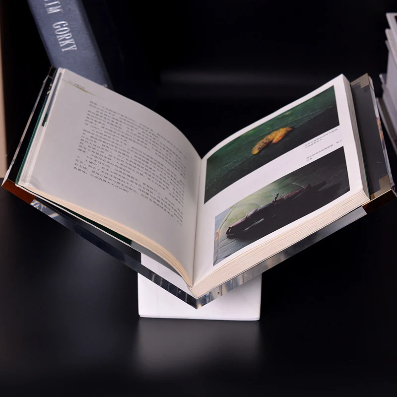 Desktop book display rack, modern X-shaped book flipping promotion rack, transparent acrylic magazine display rack
Desktop book display rack, modern X-shaped book flipping promotion rack, transparent acrylic magazine display rack