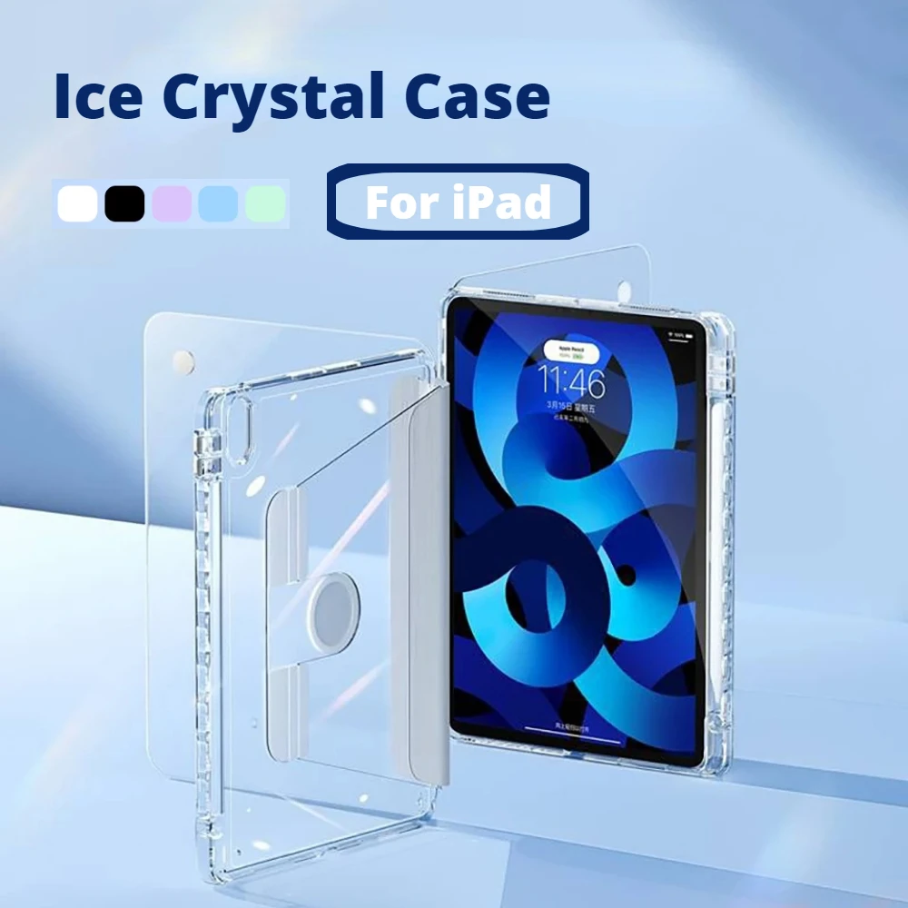 Magnetic Rotating Case for iPad Mini 6/Air 1-5/Pro 11&12.9&13 (2017-2024) - Clear 360° Protective Cover with Stand
Magnetic Rotating Case for iPad Mini 6/Air 1-5/Pro 11&12.9&13 (2017-2024) - Clear 360° Protective Cover with Stand