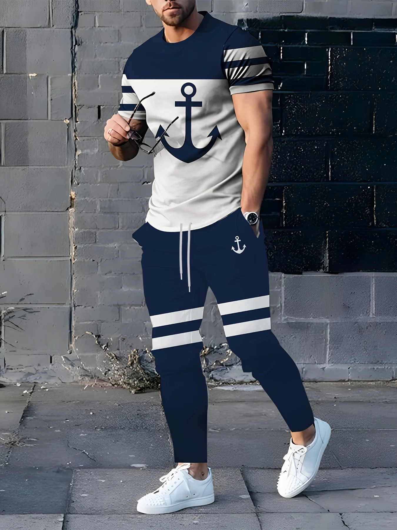 2025 summer new men's suit creative 3D printing gradient color summer short sleeve pants 2-piece urban fashion street suit
2025 summer new men's suit creative 3D printing gradient color summer short sleeve pants 2-piece urban fashion street suit