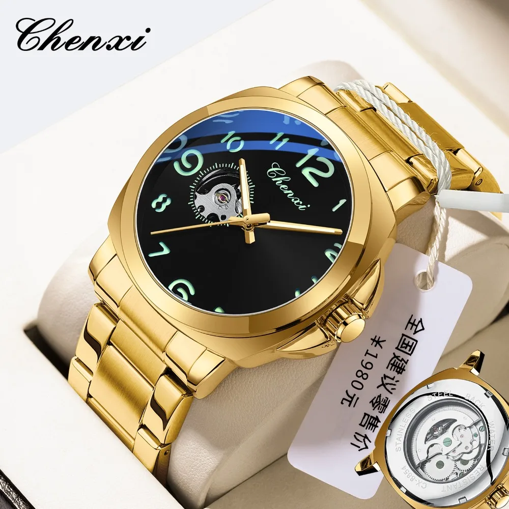 CHENXI 8854 Fully Automatic Men's Watch Multi Functional Waterproof Luminous Steel Strip Watches for Men Relogios Masculino
CHENXI 8854 Fully Automatic Men's Watch Multi Functional Waterproof Luminous Steel Strip Watches for Men Relogios Masculino