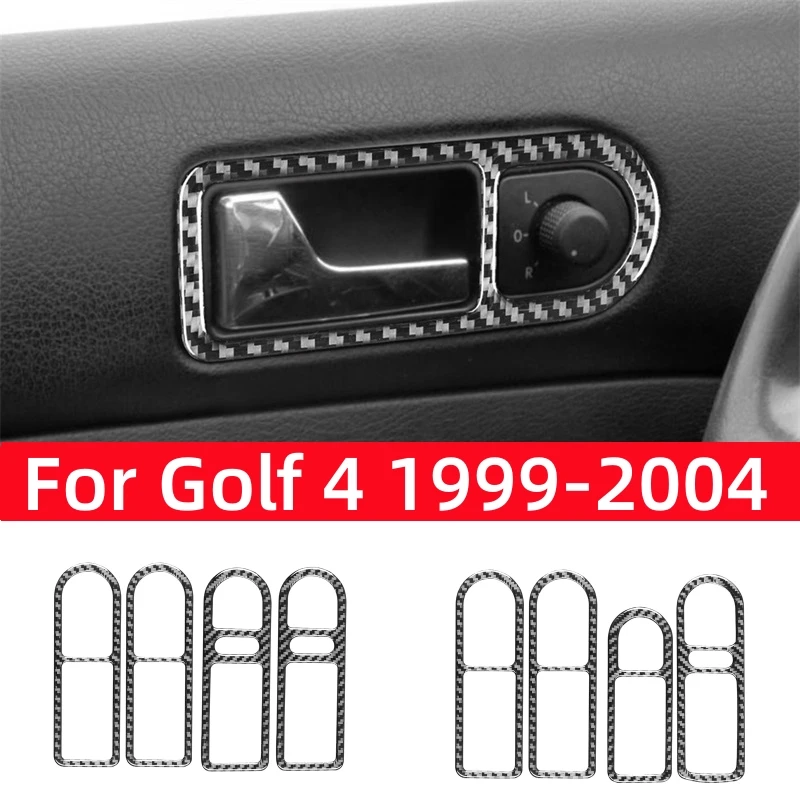 For VW Golf 4 Jetta Bora MK4 R32 GTI 1999-2004 Accessories Carbon Fiber Interior Car Door Handle Decorative Frame Trim Cover
For VW Golf 4 Jetta Bora MK4 R32 GTI 1999-2004 Accessories Carbon Fiber Interior Car Door Handle Decorative Frame Trim Cover