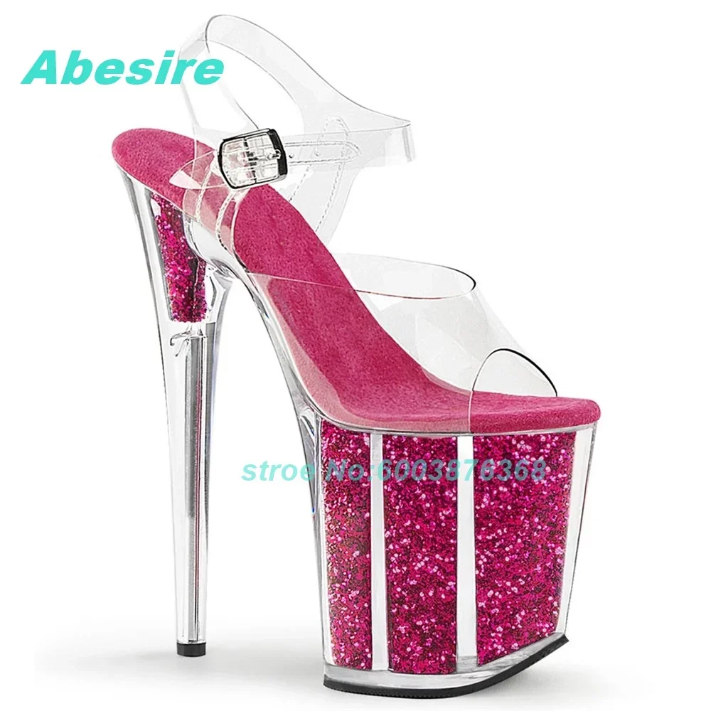 Peep Toe Patchwork Pvc Ankle Strap Shoes for Women 20Cm/8Inch Heels Bling Platform Sandals Sexy Party Stage Style Fashion Shoes
Peep Toe Patchwork Pvc Ankle Strap Shoes for Women 20Cm/8Inch Heels Bling Platform Sandals Sexy Party Stage Style Fashion Shoes