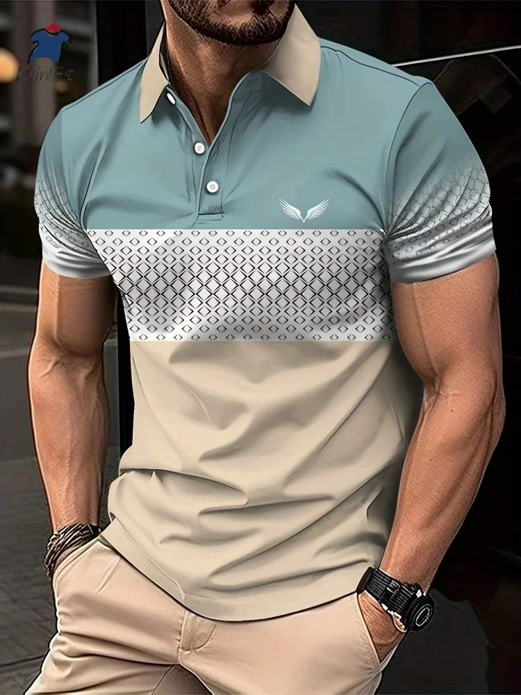 Summer Men's Slimming Diamond Pattern Printed Short-Sleeved Polo Shirt Simple Shirt Breathable and Comfortable Men's Clothing
Summer Men's Slimming Diamond Pattern Printed Short-Sleeved Polo Shirt Simple Shirt Breathable and Comfortable Men's Clothing
