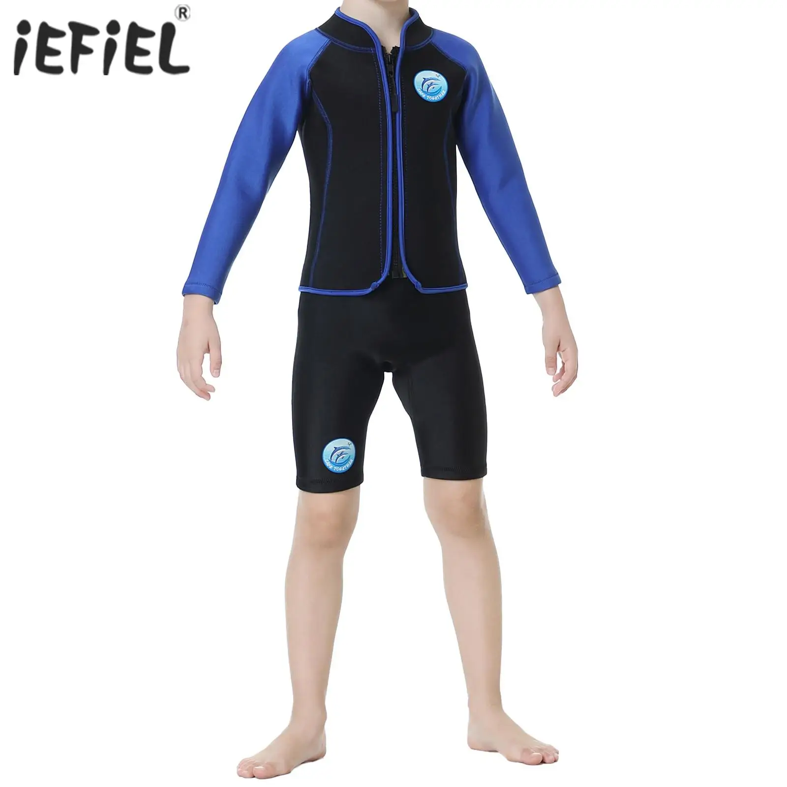 Unisex Boys Girls 2.5MM Neoprene Wetsuit Set Long Sleeve Swim Set Tops with Shorts Swimwear Scuba Diving Set for Swimming Diving
Unisex Boys Girls 2.5MM Neoprene Wetsuit Set Long Sleeve Swim Set Tops with Shorts Swimwear Scuba Diving Set for Swimming Diving