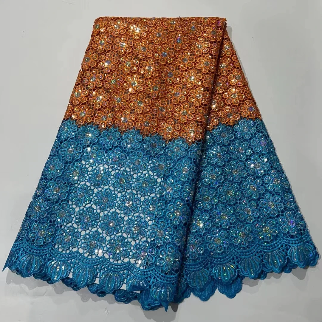 2024 High Quality Sequins Double-Color African Guipure Cord Lace Fabric Water Soluble Nigerian Lace Fabric For Party Sew LR24108
2024 High Quality Sequins Double-Color African Guipure Cord Lace Fabric Water Soluble Nigerian Lace Fabric For Party Sew LR24108