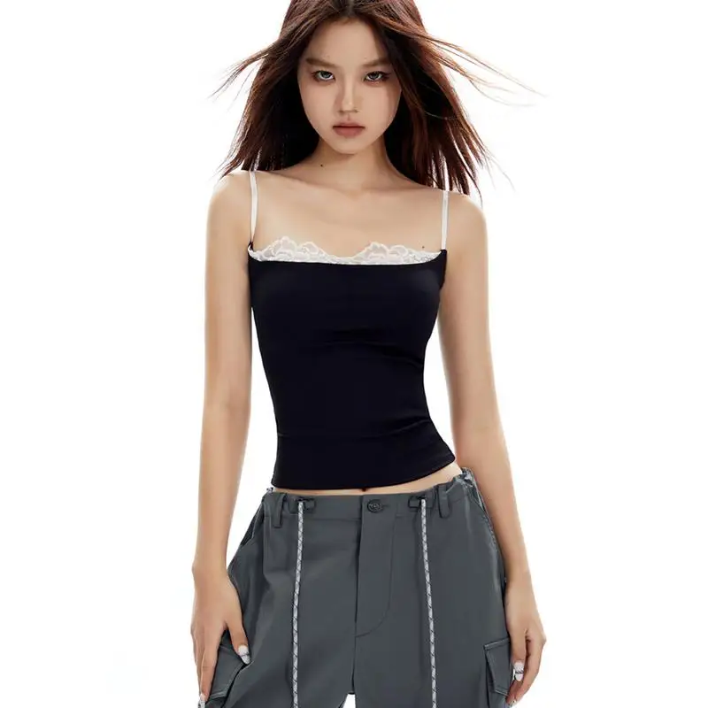 2024 Sexy Lace Patchwork Top for Women Fashionelastic Tight Fitting Backless Short Top Summer Camis Women's Clothing
2024 Sexy Lace Patchwork Top for Women Fashionelastic Tight Fitting Backless Short Top Summer Camis Women's Clothing