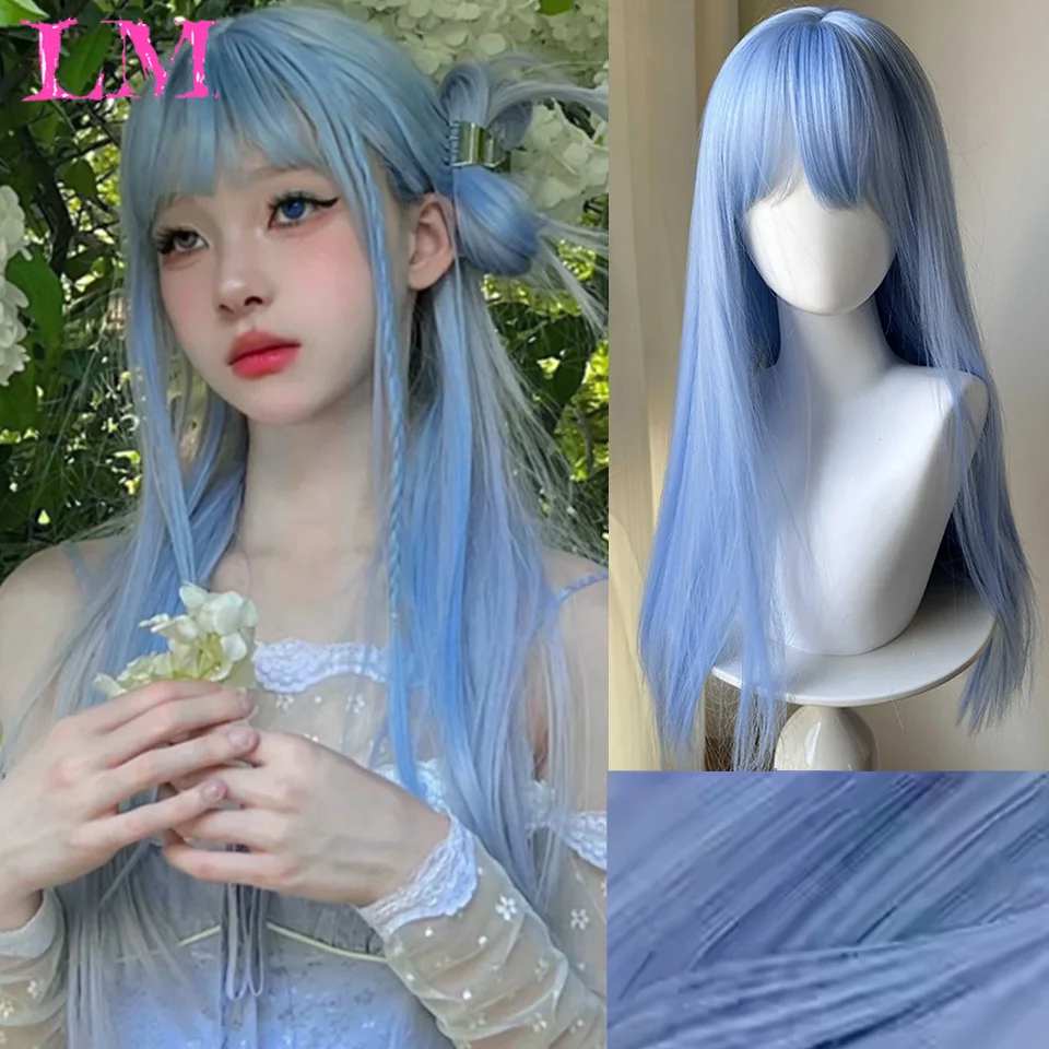 LM Blue Color Synthetic Wigs Middle Part Long Natural Wavy Hair Wig For Women Cosplay Drag Queen Party Heat Resistant
LM Blue Color Synthetic Wigs Middle Part Long Natural Wavy Hair Wig For Women Cosplay Drag Queen Party Heat Resistant
