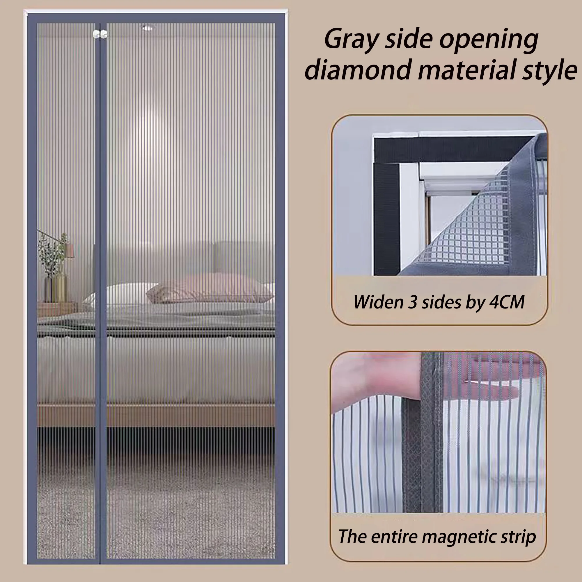 The entire magnetic strip side opening magnetic door curtain automatically closes, invisible door curtain customized size
The entire magnetic strip side opening magnetic door curtain automatically closes, invisible door curtain customized size