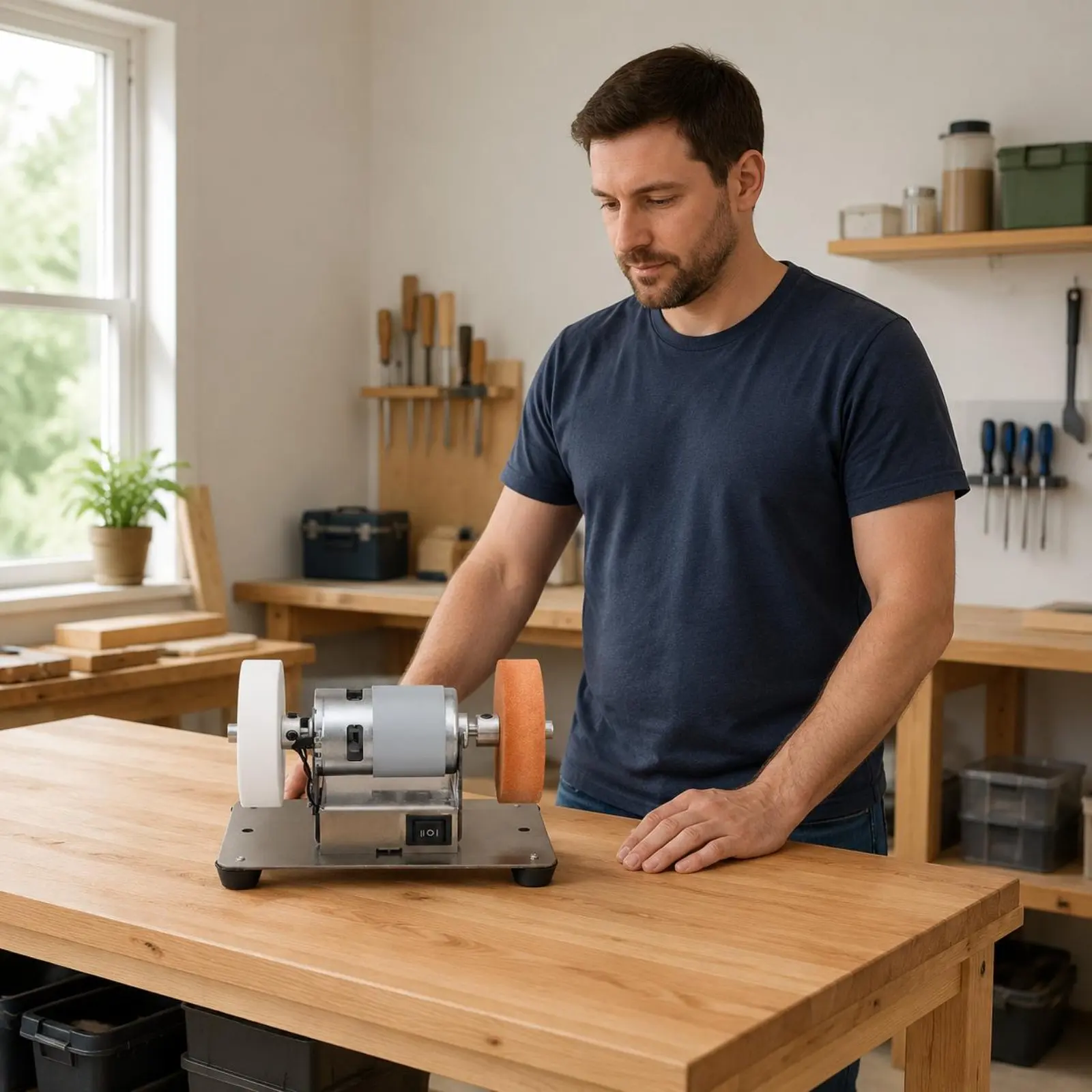 Small Bench Grinder Multifunction Blade Sharpening Tool Machine Adjustable Speed Sander Multi Functional Power Tool High
Small Bench Grinder Multifunction Blade Sharpening Tool Machine Adjustable Speed Sander Multi Functional Power Tool High