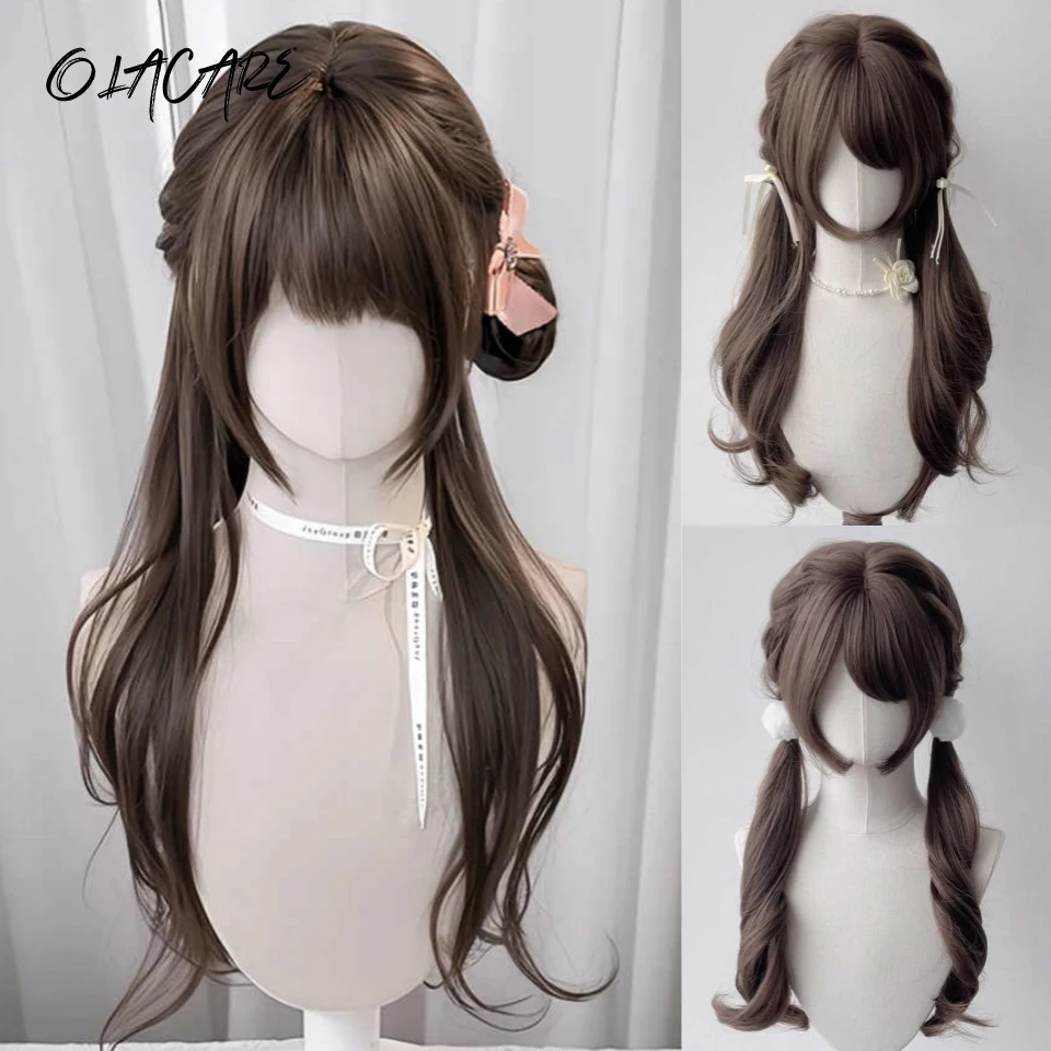 Brown Wavy Wigs for Women with Bangs Long Natural Synthetic Hair Wig Daily Cosplay Heat Resistant
Brown Wavy Wigs for Women with Bangs Long Natural Synthetic Hair Wig Daily Cosplay Heat Resistant