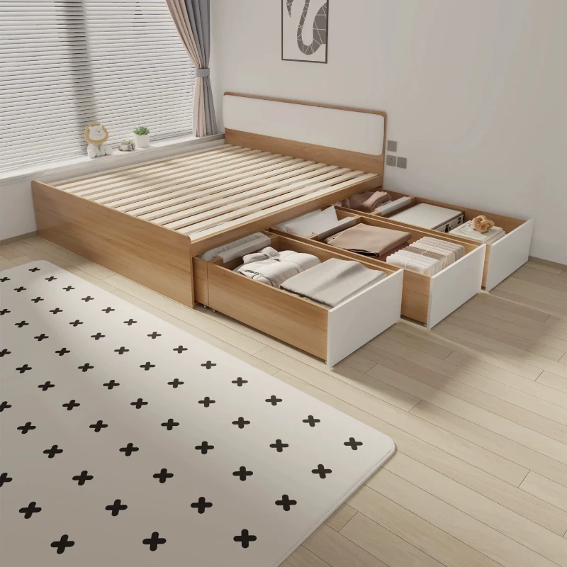Large drawer bed Small apartment full pull-out bed box Solid wood row skeleton planking High box Tatami soft bag bed
Large drawer bed Small apartment full pull-out bed box Solid wood row skeleton planking High box Tatami soft bag bed