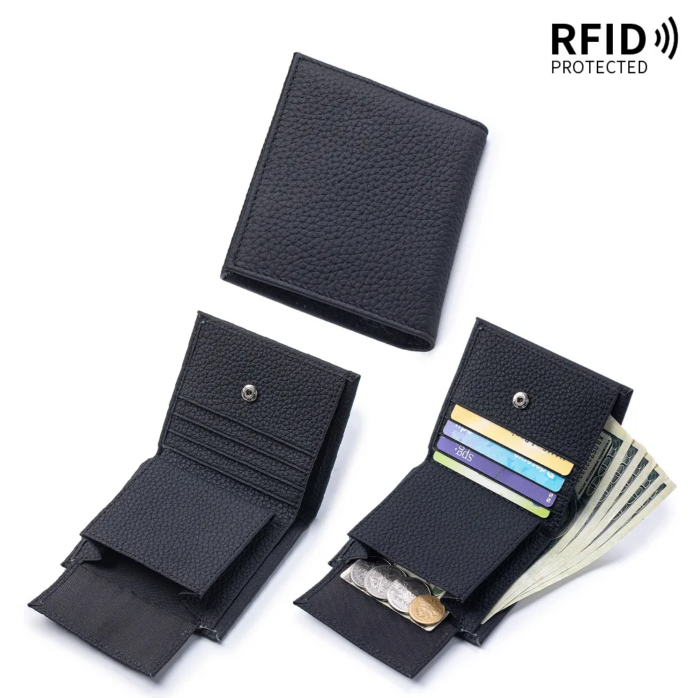 Luxury Women's RFID Blocking Genuine Leather Bifold Wallet, Ultra-Slim Short Purse with Pebbled Texture,lady Card Holder wallet
Luxury Women's RFID Blocking Genuine Leather Bifold Wallet, Ultra-Slim Short Purse with Pebbled Texture,lady Card Holder wallet