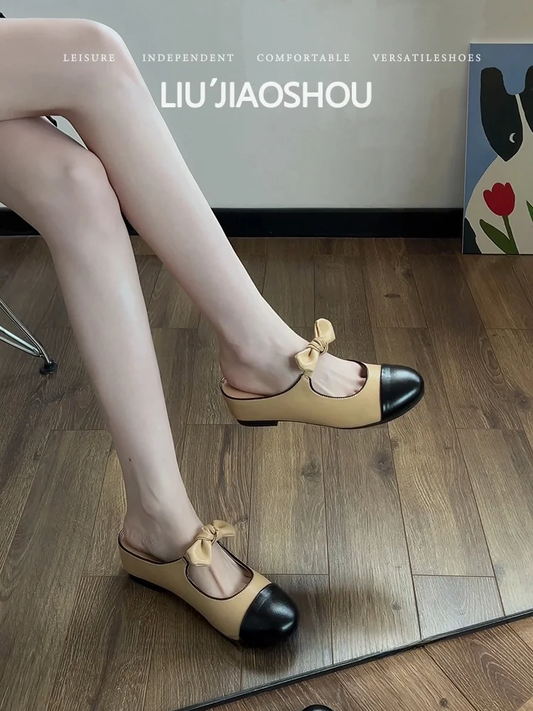 Lamb Leather Mary Jane f Slippers French Sle Slip-On oes Breathable Comfortable Women's Footwear with Knot
Lamb Leather Mary Jane f Slippers French Sle Slip-On oes Breathable Comfortable Women's Footwear with Knot