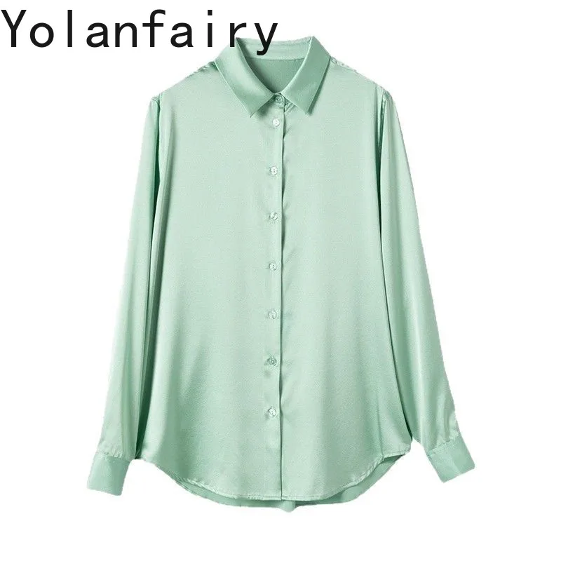 YOLANFAIRY 93% Real Mulberry Silk Shirts for Women Spring 2026 Fashion Satin Blouse Long Sleeve Tops Elegant Shirt Chemise Femme
YOLANFAIRY 93% Real Mulberry Silk Shirts for Women Spring 2026 Fashion Satin Blouse Long Sleeve Tops Elegant Shirt Chemise Femme