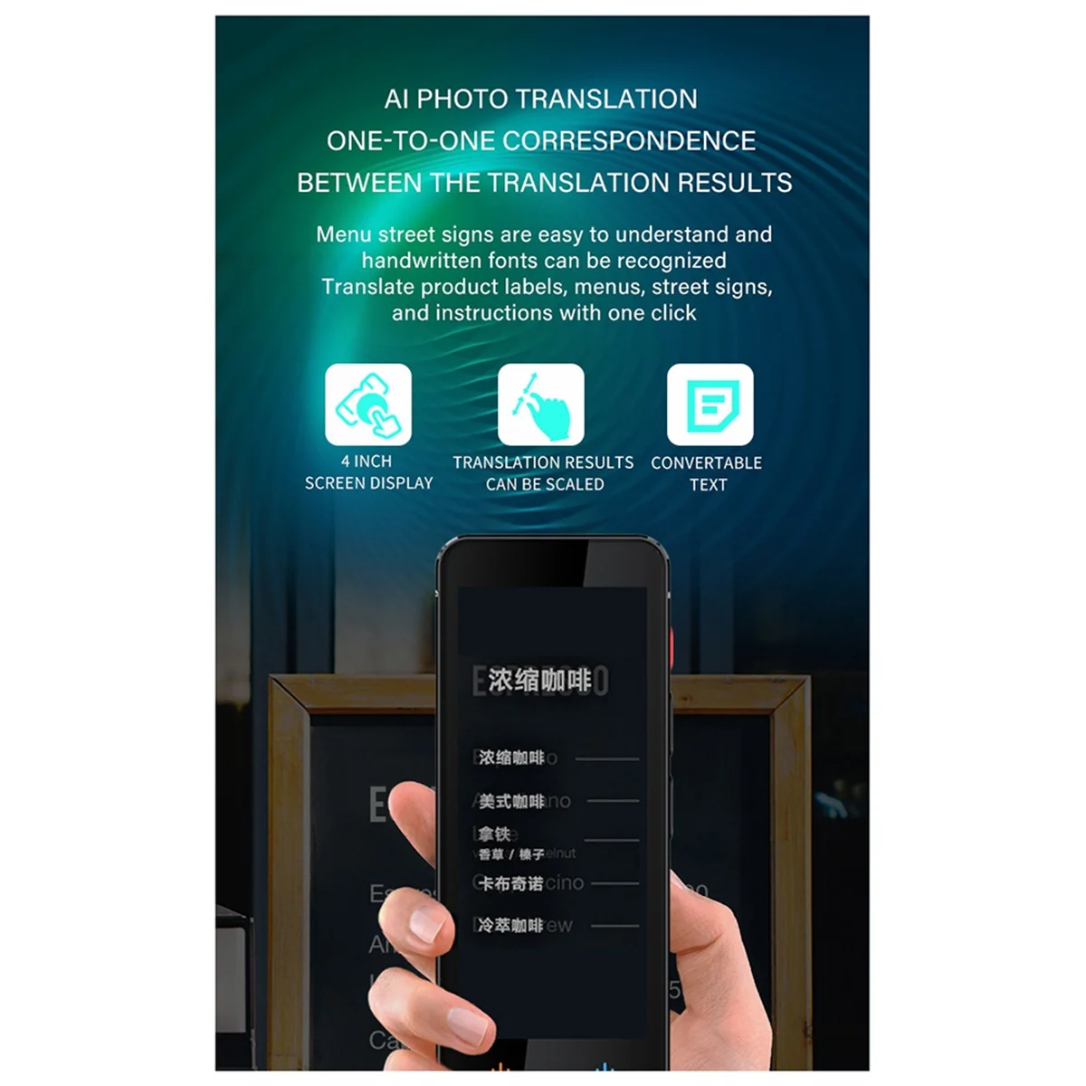 AD41-New Smart Translator Voice Multi 138 Languages Support WiFi Full 3D Touch Screen Photo Offline Record
AD41-New Smart Translator Voice Multi 138 Languages Support WiFi Full 3D Touch Screen Photo Offline Record