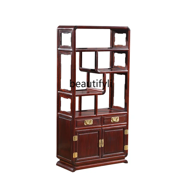 V Solid Wood Sandal Wood Antique Shelf Multi-Functional Tea Cabinet Household Study and Restaurant Storage Cabinet
V Solid Wood Sandal Wood Antique Shelf Multi-Functional Tea Cabinet Household Study and Restaurant Storage Cabinet