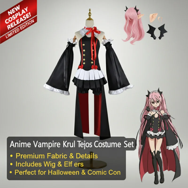 ☆YunCos Anime Seraph of the End Krul Tepes Cosplay Wig Elf Ears Vampire Costume Set for Women Halloween Party☆
☆YunCos Anime Seraph of the End Krul Tepes Cosplay Wig Elf Ears Vampire Costume Set for Women Halloween Party☆