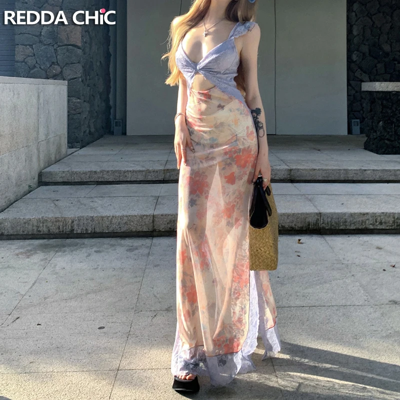 ReddaChic Women Sexy Cut Out Maxi Long Dress Thin Fly Sleeves Stitch Lace Floral Dress Romantic Valentine's Day Summer Clothes
ReddaChic Women Sexy Cut Out Maxi Long Dress Thin Fly Sleeves Stitch Lace Floral Dress Romantic Valentine's Day Summer Clothes