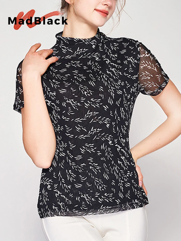 MadBlack-6A 100%Real Silk Elegant Knit T-Shirt, Mock Neck Print, Women Fashion Casual Thin Mesh Top, 2026 Summer New T64846CC
MadBlack-6A 100%Real Silk Elegant Knit T-Shirt, Mock Neck Print, Women Fashion Casual Thin Mesh Top, 2026 Summer New T64846CC