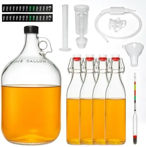 1 Gallon Mead Making Kit for Beginners – Complete Honey Wine Brewing Set with Fermenter & Bottles
1 Gallon Mead Making Kit for Beginners – Complete Honey Wine Brewing Set with Fermenter & Bottles
