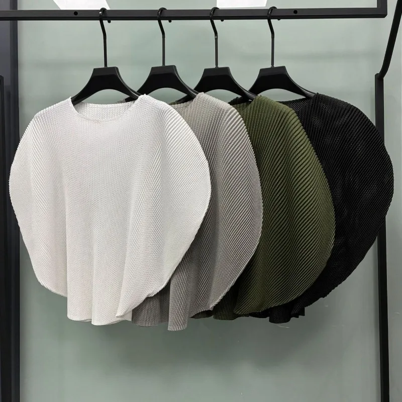 Miyake Pleated 2026 Top Summer New Fashionable Loose Plus Size Mesh Breathable Batwing Sleeve Short Sleeve T-Shirt for Women
Miyake Pleated 2026 Top Summer New Fashionable Loose Plus Size Mesh Breathable Batwing Sleeve Short Sleeve T-Shirt for Women