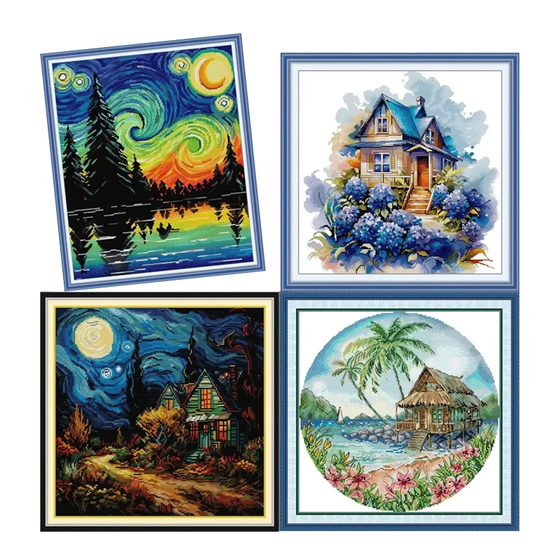 Joy Sunday Cross Stitch Kit The Garden Cottage HD Pattern Aida 16/14/11CT Counted Printed Canva DIY Embroidery Kit Gift For Mom
Joy Sunday Cross Stitch Kit The Garden Cottage HD Pattern Aida 16/14/11CT Counted Printed Canva DIY Embroidery Kit Gift For Mom