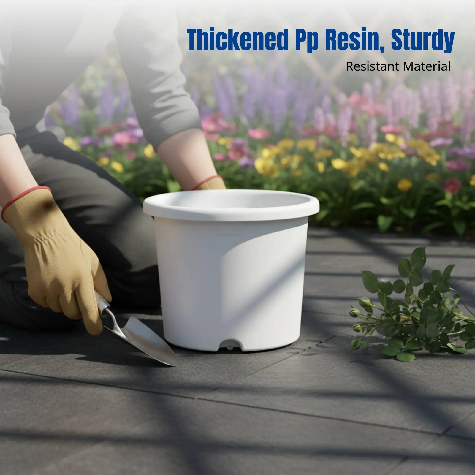 Flower Pot, Thickened Resin, Nordic Design, Deep Planter, Multi-Drainage, For Hydrangea
Flower Pot, Thickened Resin, Nordic Design, Deep Planter, Multi-Drainage, For Hydrangea
