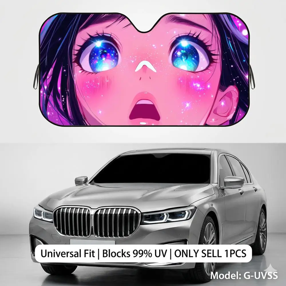 Anime Girl With Starry Eyes Reusable Double-Sided Windshield Sun Visor UV Block Portable Heat Shield Cover
Anime Girl With Starry Eyes Reusable Double-Sided Windshield Sun Visor UV Block Portable Heat Shield Cover
